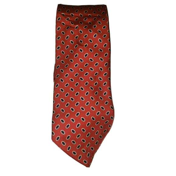 NWT Brooks‎ Brothers Red Print Silk Tie Made in USA - Picture 1 of 5